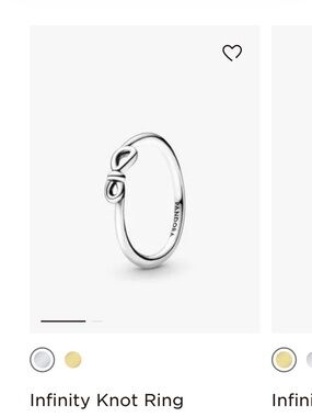 Pandora Silver Infinity Knot Ring- size 9